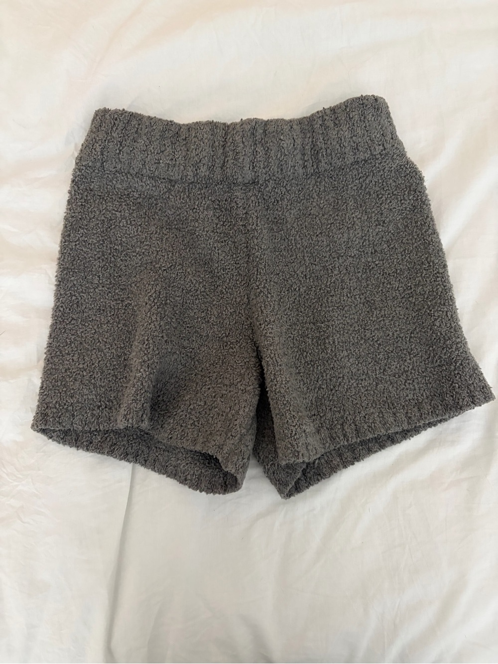 SKIMS Gray Plush Athletic Lounge Shorts